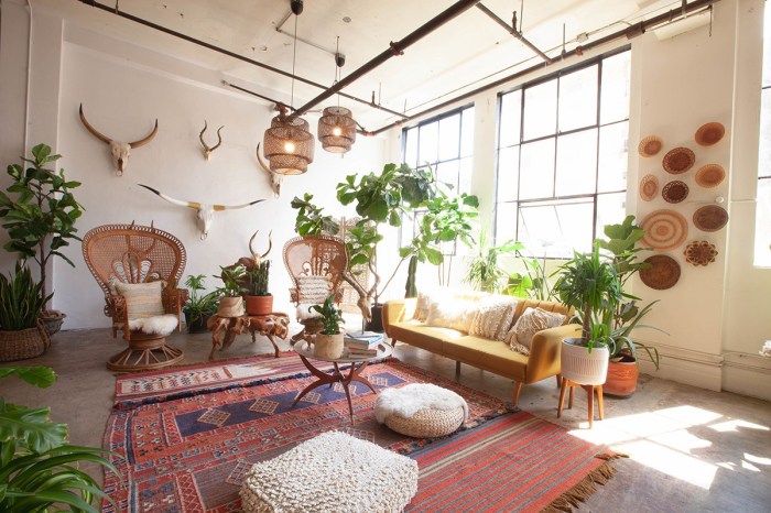 Boho-möbel wohnzimmer